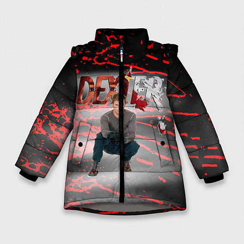 Зимняя куртка для девочки Декстер Новая Кровь сериал супер / 3D-Светло-серый – фото 1