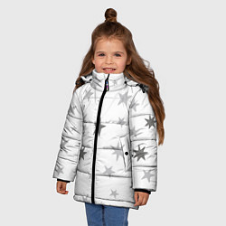 Куртка зимняя для девочки Звездочкиstars, цвет: 3D-красный — фото 2