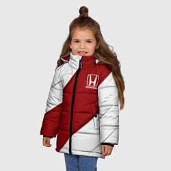 Куртка зимняя для девочки Honda - Red sport, цвет: 3D-черный — фото 2
