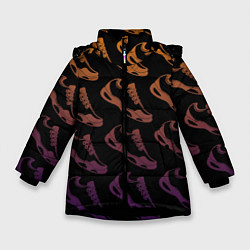 Куртка зимняя для девочки KROSS, цвет: 3D-черный