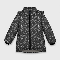 Куртка зимняя для девочки Space Planet Pattern, цвет: 3D-светло-серый