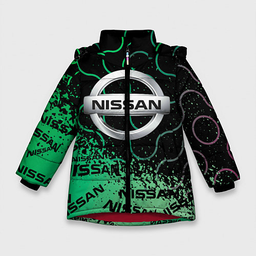 Зимняя куртка для девочки NISSAN Супер класса / 3D-Красный – фото 1