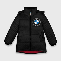 Зимняя куртка для девочки BMW LOGO CARBON ЧЕРНЫЙ КАРБОН