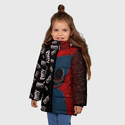Куртка зимняя для девочки Poppy Playtime Half Pattern Half Face, цвет: 3D-красный — фото 2