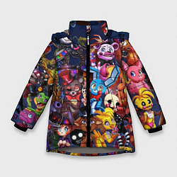 Куртка зимняя для девочки Cute Fnaf Pattern, цвет: 3D-светло-серый