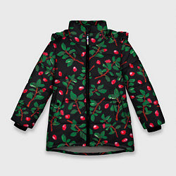 Куртка зимняя для девочки Лепетски и листья, цвет: 3D-светло-серый