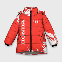 Куртка зимняя для девочки Хонда sport, цвет: 3D-светло-серый