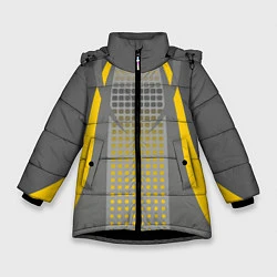 Куртка зимняя для девочки Для спортивного удовольствия, цвет: 3D-черный