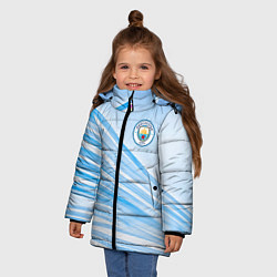 Куртка зимняя для девочки MANCHESTER CITY Манчестер Сити, цвет: 3D-светло-серый — фото 2