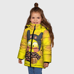 Куртка зимняя для девочки Лалафанфан-утка в свитере, цвет: 3D-красный — фото 2