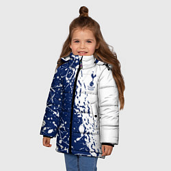 Куртка зимняя для девочки Тоттенхэм Хотспур брызги, цвет: 3D-красный — фото 2