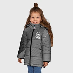 Куртка зимняя для девочки OPEL abstraction, цвет: 3D-черный — фото 2