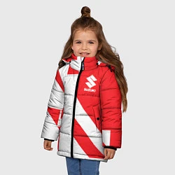 Куртка зимняя для девочки SUZUKI autosport, цвет: 3D-светло-серый — фото 2