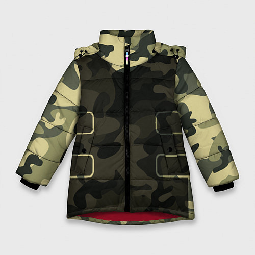 Зимняя куртка для девочки Body Armor / 3D-Красный – фото 1