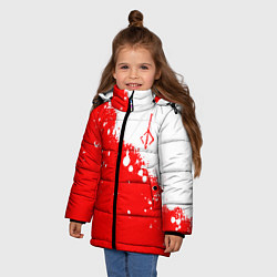 Куртка зимняя для девочки BLOODBORNE HUNTER СИМВОЛ ОХОТНИКА, цвет: 3D-черный — фото 2