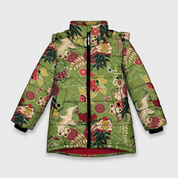 Куртка зимняя для девочки Япония-Китай Сюжет, цвет: 3D-красный