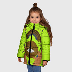 Куртка зимняя для девочки ВСЕВИДЯЩЕЕ ГЛАЗ, цвет: 3D-светло-серый — фото 2