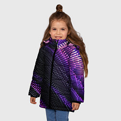 Куртка зимняя для девочки Vanguard pattern Fashion 2023, цвет: 3D-черный — фото 2