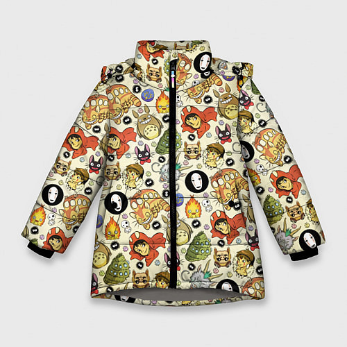 Зимняя куртка для девочки Studio Ghibli Hero / 3D-Светло-серый – фото 1