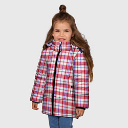 Куртка зимняя для девочки Клетчатая сумка челночника паттерн Дань 90-ым, цвет: 3D-черный — фото 2