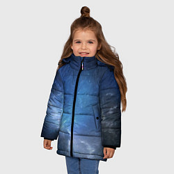 Куртка зимняя для девочки Манящий космос, цвет: 3D-черный — фото 2