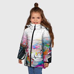 Куртка зимняя для девочки Light vibe, цвет: 3D-черный — фото 2