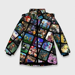 Куртка зимняя для девочки ROBLOX СЮЖЕТЫ, цвет: 3D-черный