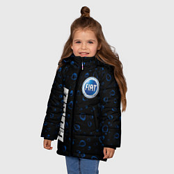Куртка зимняя для девочки ФИАТ Капли Дождя, цвет: 3D-черный — фото 2