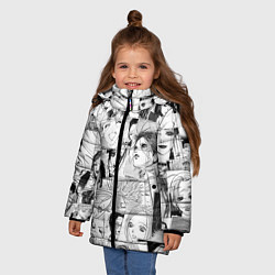 Куртка зимняя для девочки Nana pattern, цвет: 3D-светло-серый — фото 2