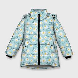 Куртка зимняя для девочки Ромашковое поле, цвет: 3D-светло-серый