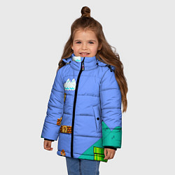 Куртка зимняя для девочки Марио дизайн, цвет: 3D-светло-серый — фото 2