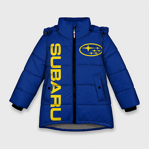 Зимняя куртка для девочки SUBARU-СУБАРУ Классические цвета / 3D-Светло-серый – фото 1