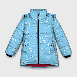 Куртка зимняя для девочки В пузырях, цвет: 3D-красный