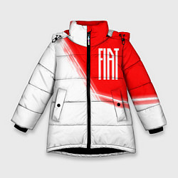 Куртка зимняя для девочки ФИАТ Краски, цвет: 3D-черный