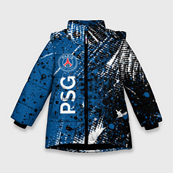 Куртка зимняя для девочки Псж краска, цвет: 3D-черный