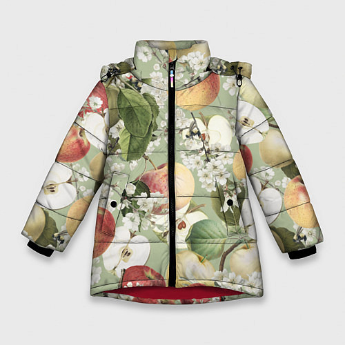 Зимняя куртка для девочки Яблочный Сад / 3D-Красный – фото 1