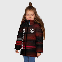 Куртка зимняя для девочки Lexus - абстракция, цвет: 3D-черный — фото 2