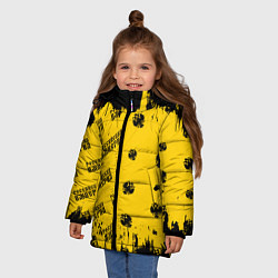 Куртка зимняя для девочки РОССИЙСКАЯ ИМПЕРИЯ - ГЕРБ Краска FS, цвет: 3D-черный — фото 2