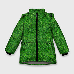 Куртка зимняя для девочки ЗЕЛЕНЫЙ ГАЗОН, цвет: 3D-светло-серый