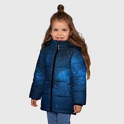 Куртка зимняя для девочки Космическая ночь, цвет: 3D-черный — фото 2