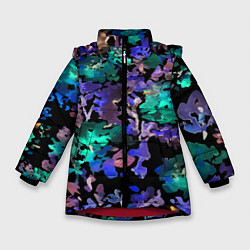 Куртка зимняя для девочки Floral pattern Summer night Fashion trend 2025, цвет: 3D-красный