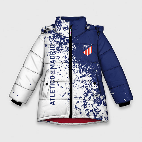 Зимняя куртка для девочки Atletico madrid football sport / 3D-Красный – фото 1