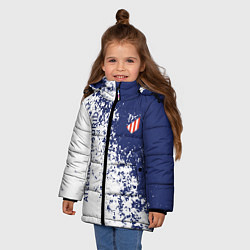 Куртка зимняя для девочки Atletico madrid football sport, цвет: 3D-красный — фото 2
