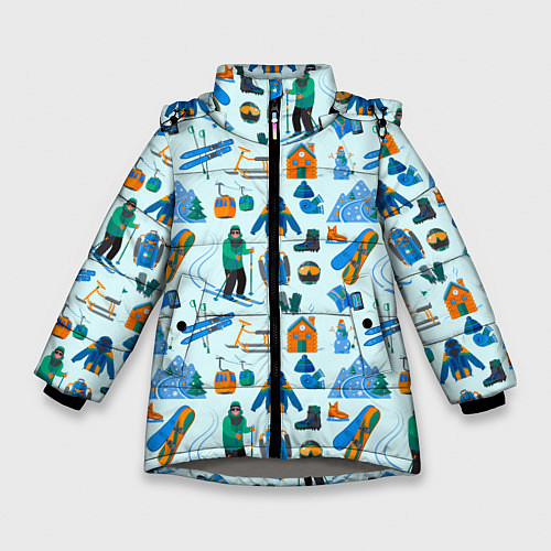 Зимняя куртка для девочки SKI TRAIL / 3D-Светло-серый – фото 1