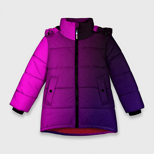 Зимняя куртка для девочки VIOLET gradient / 3D-Красный – фото 1