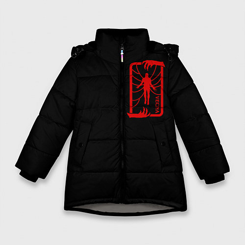Зимняя куртка для девочки Stranger Things Векна / 3D-Светло-серый – фото 1
