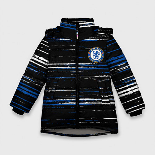 Зимняя куртка для девочки Chelsea челси лого / 3D-Светло-серый – фото 1