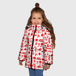 Куртка зимняя для девочки RED MONSTERS, цвет: 3D-светло-серый — фото 2
