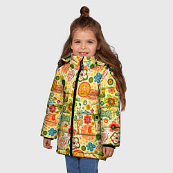 Куртка зимняя для девочки ANIMALS IN NATURE, цвет: 3D-светло-серый — фото 2