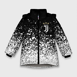 Куртка зимняя для девочки Juventus fc брызги краски, цвет: 3D-светло-серый